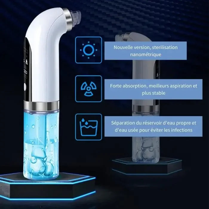Bubble clean, Extracteur de points noirs avec eau.
