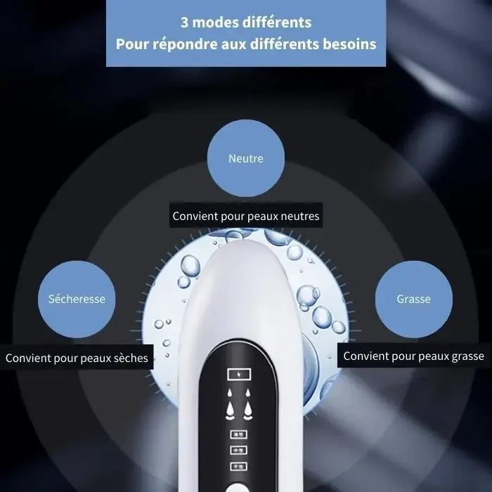 Bubble clean, Extracteur de points noirs avec eau.