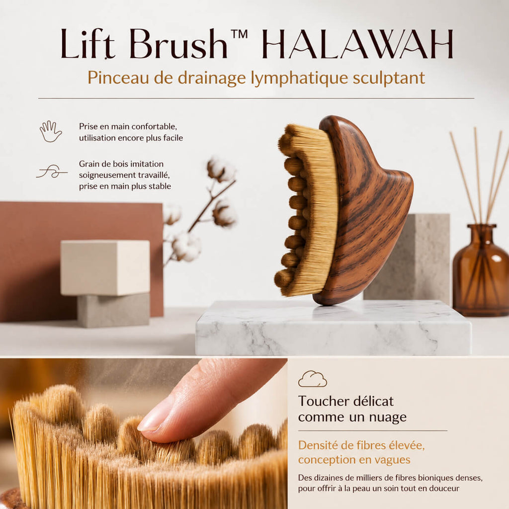 Lift Brush™ HALAWAH Pinceau de drainage lymphatique sculptant