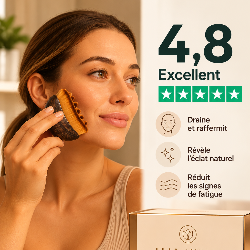 HALAWAH Lift & Sculpt™ Brosse lymphatique visage anti-gonflement & contours