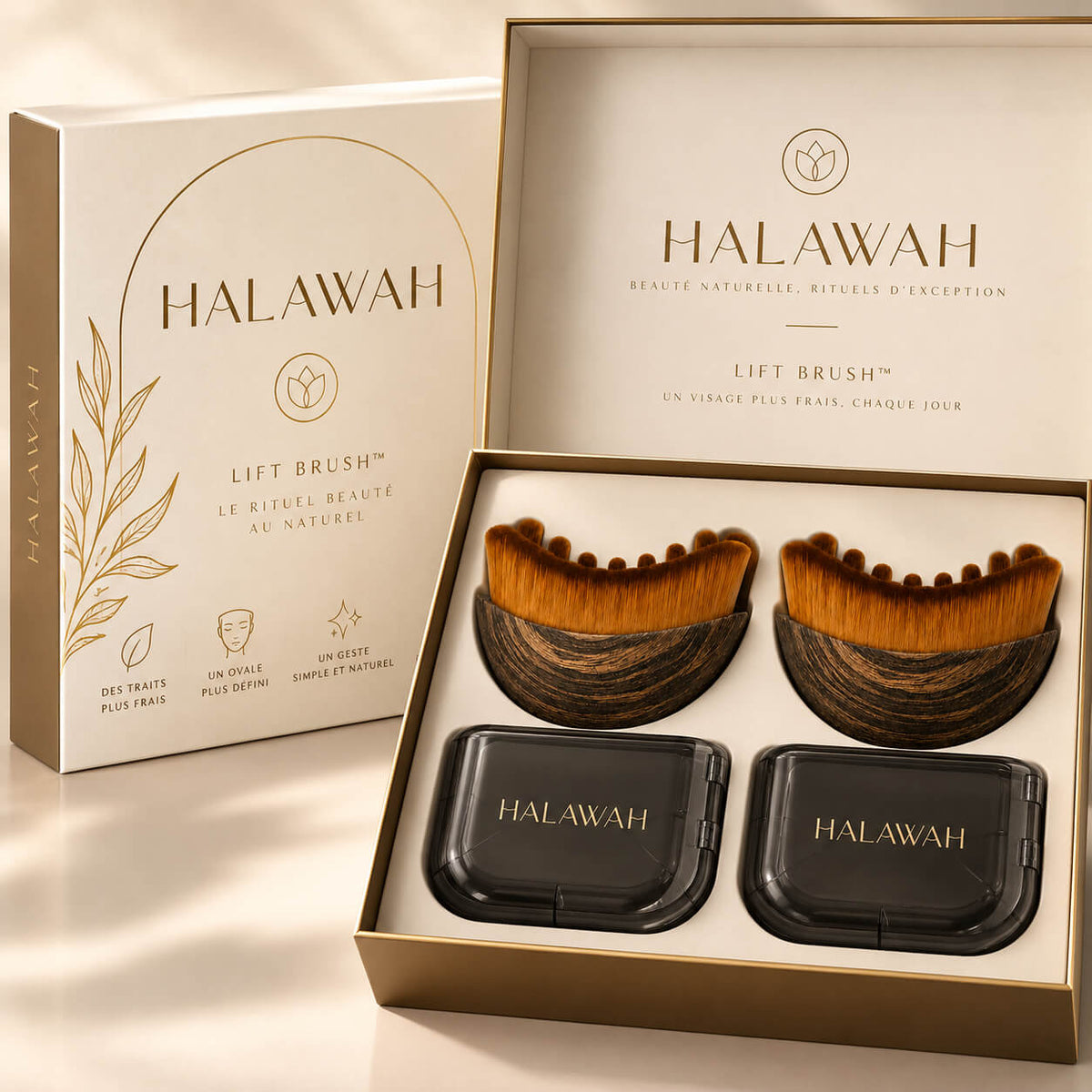 HALAWAH Lift & Sculpt™ Brosse lymphatique visage anti-gonflement & contours